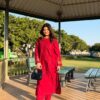Maroon Chikankari Lawn 2 - Piece Set Stich Premium Article
