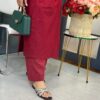 Maroon Chikankari Lawn 2 - Piece Set Stich Premium Article