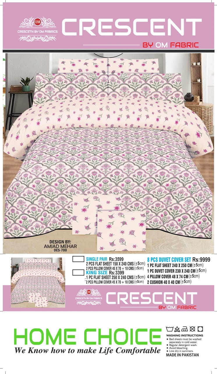 3pc Cotton (3) 3-Piece King Double Bedsheet Set