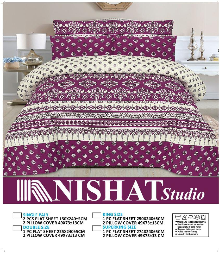 Cotton Bedsheets 3 Pieces