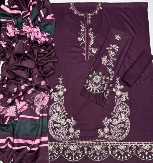 IZNIK 3504 (8) IZNIK Dhanak Winter Collection 3PCS