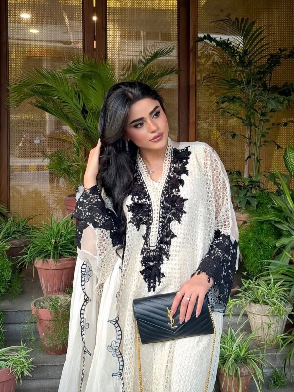 MARIA B HIT CODE (3) Maria B Chiffon Heavy Embroidery 3PCS