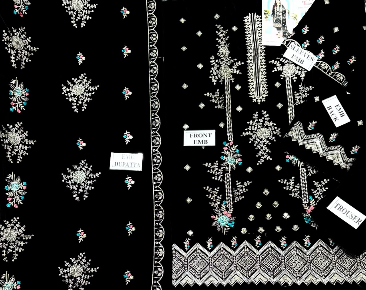 PREMIUM VELVAT EMB Original 3PCS Collection