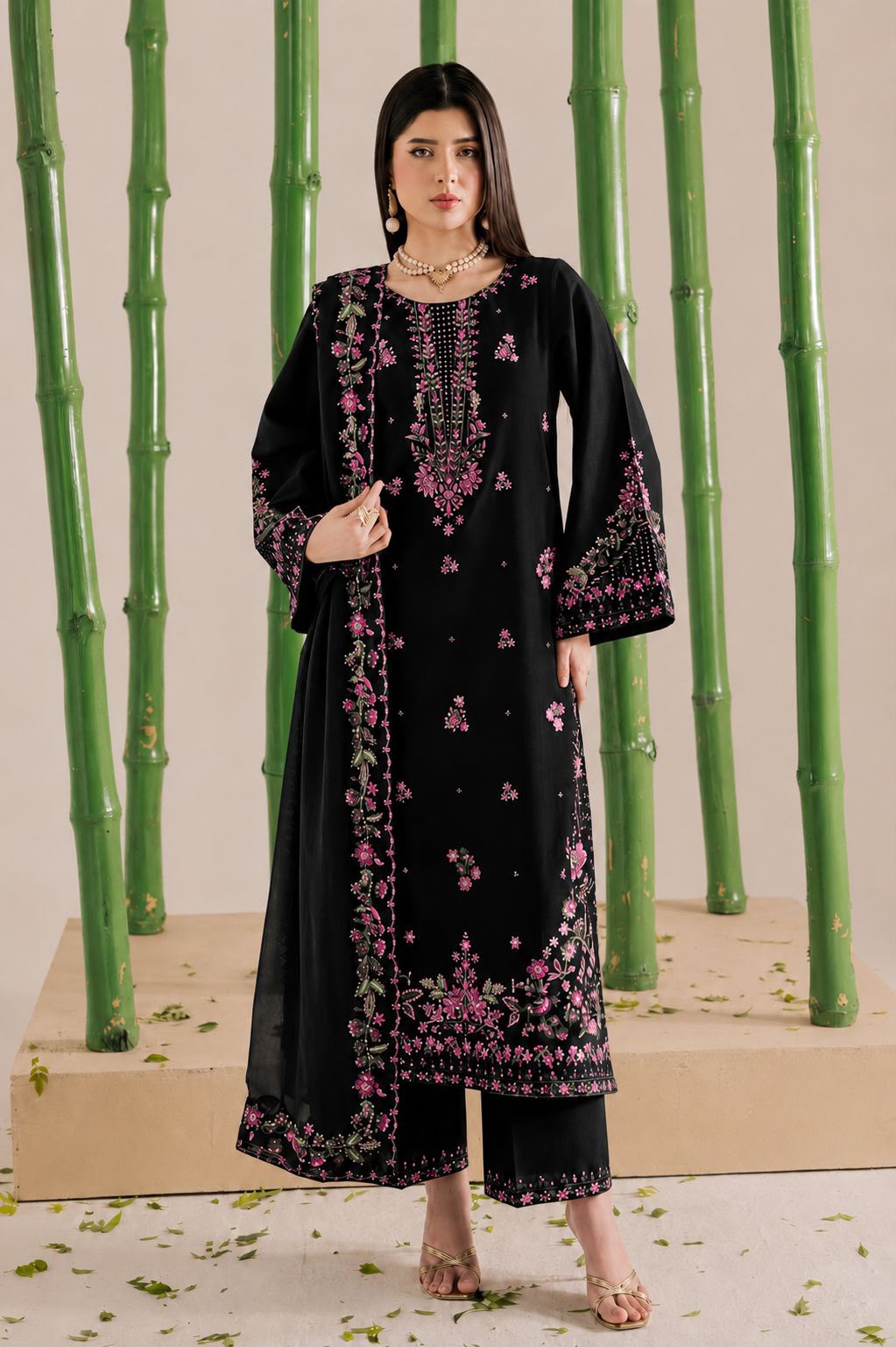 RANGREZA Pure Wattles Chiffon 3PCS