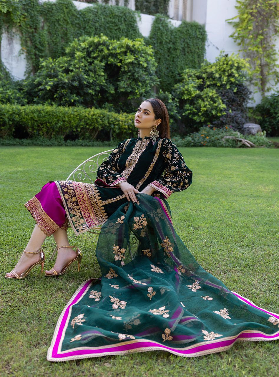 Zainab Chottani Velvet Heavy Embroidery 3PCS